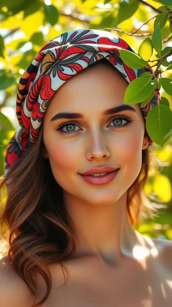 Natural Texture with Headscarf