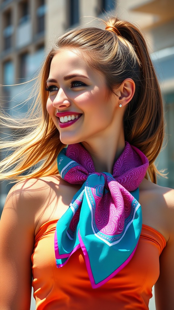 Ponytail with a Scarf