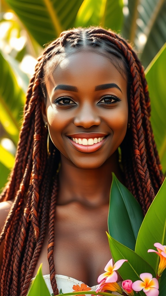 Radiant Mahogany Braids