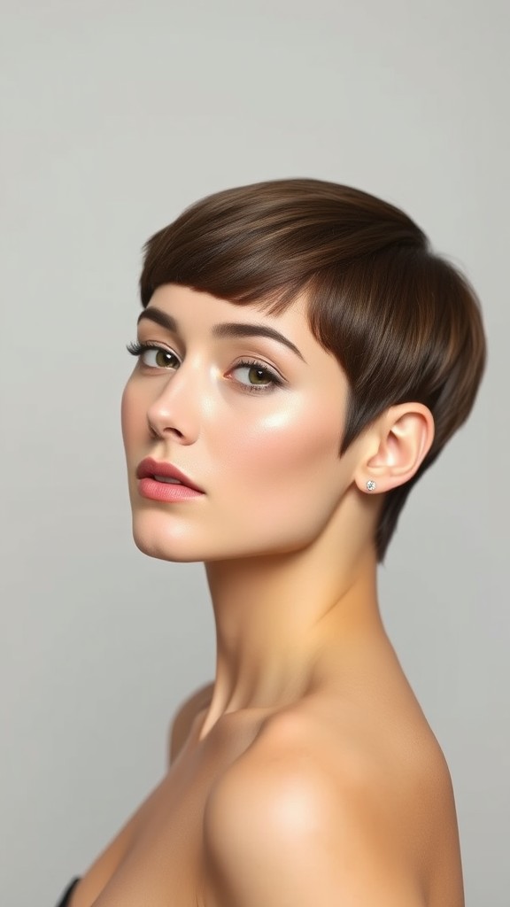 Sleek and Straight Pixie