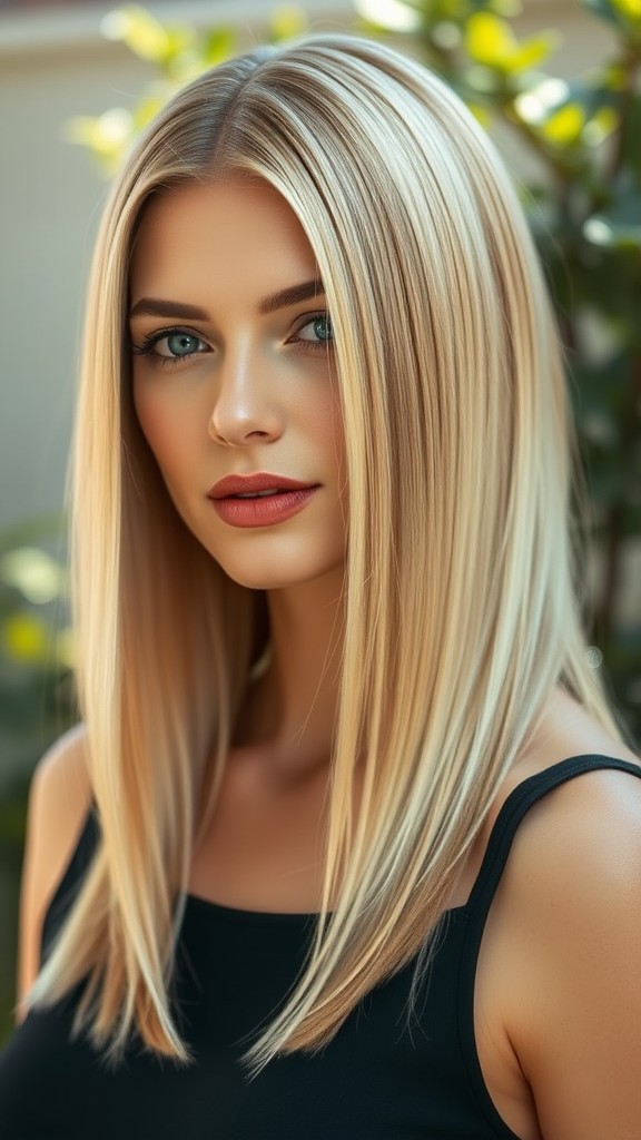 Sleek Straight Blonde