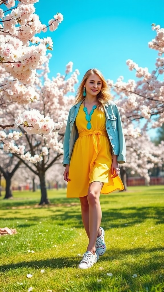 spring outfit ideas to add a pop of color