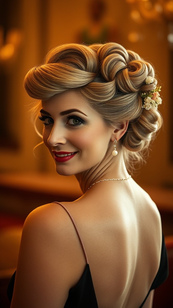 Vintage-inspired Updo