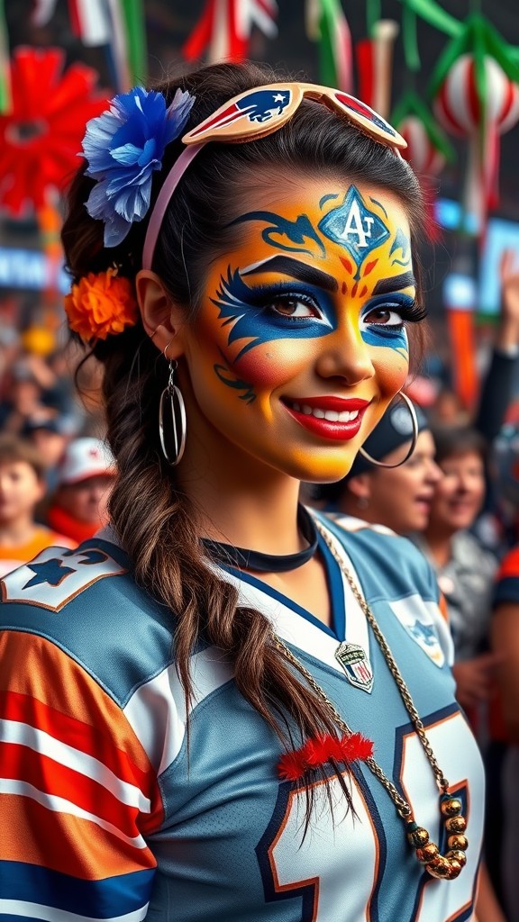 Custom Face Paint and Team Colors