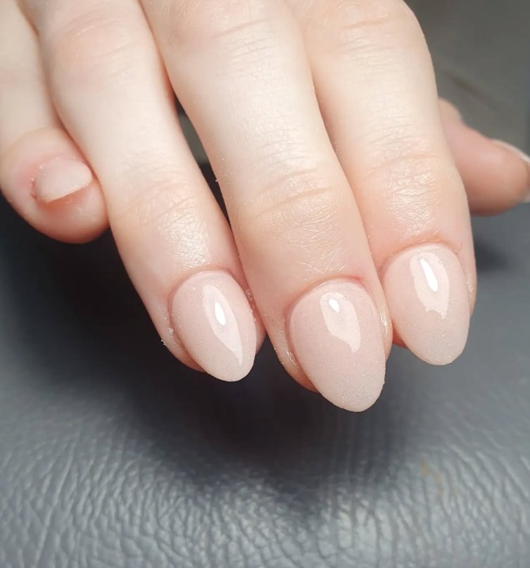 Elegant Minimalist Almond Nude Nails