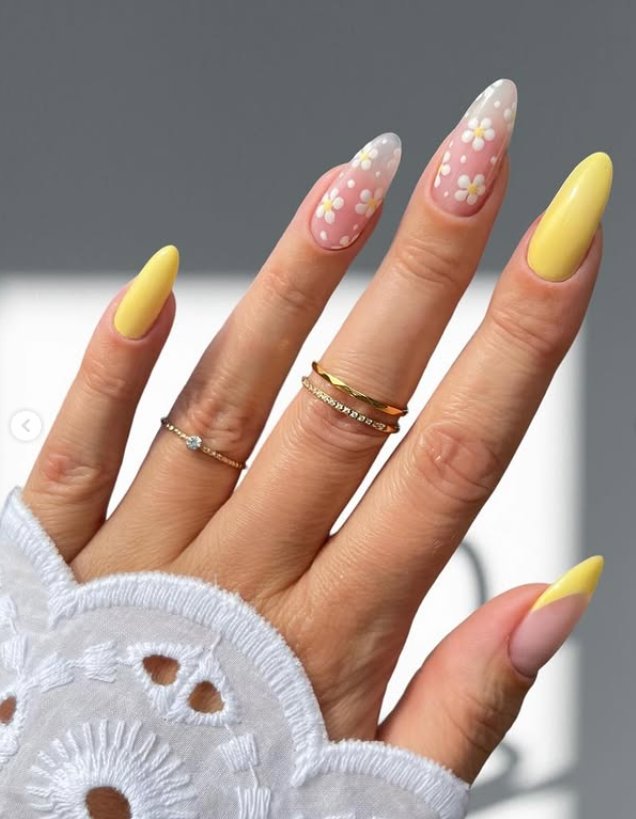 Spring-Inspired Yellow French Tip Nails