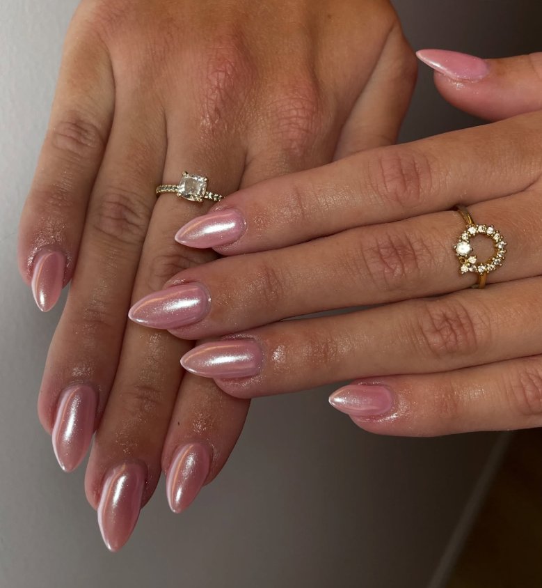 Elegant Metallic Pink Shine