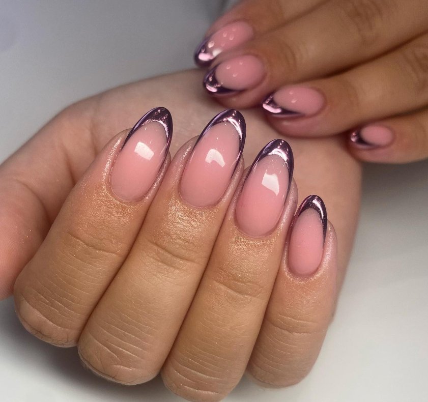 Vibrant Pink and Purple Tips