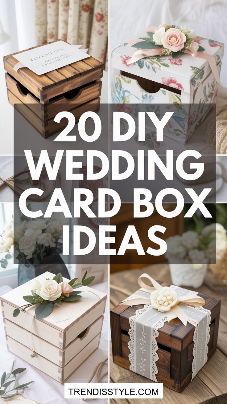 20 DIY Wedding Card Box Craft Ideas