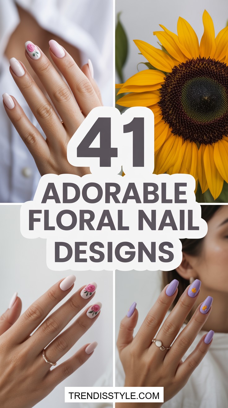 41 Cute Floral Nail Art Ideas