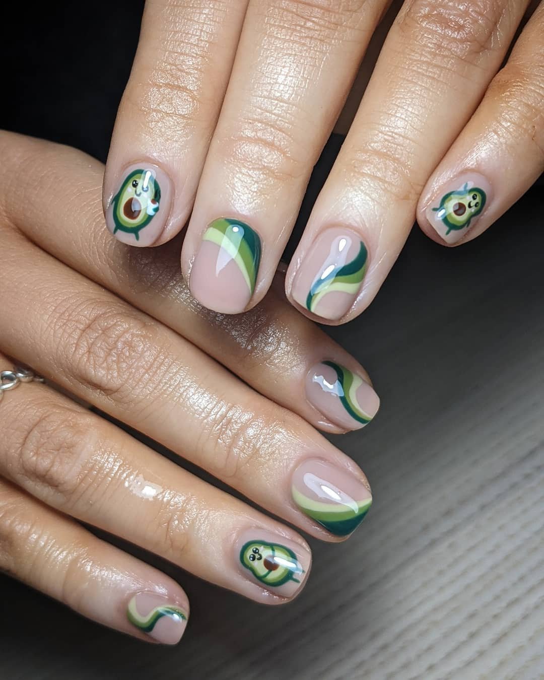 Avocado Nail Art Decor