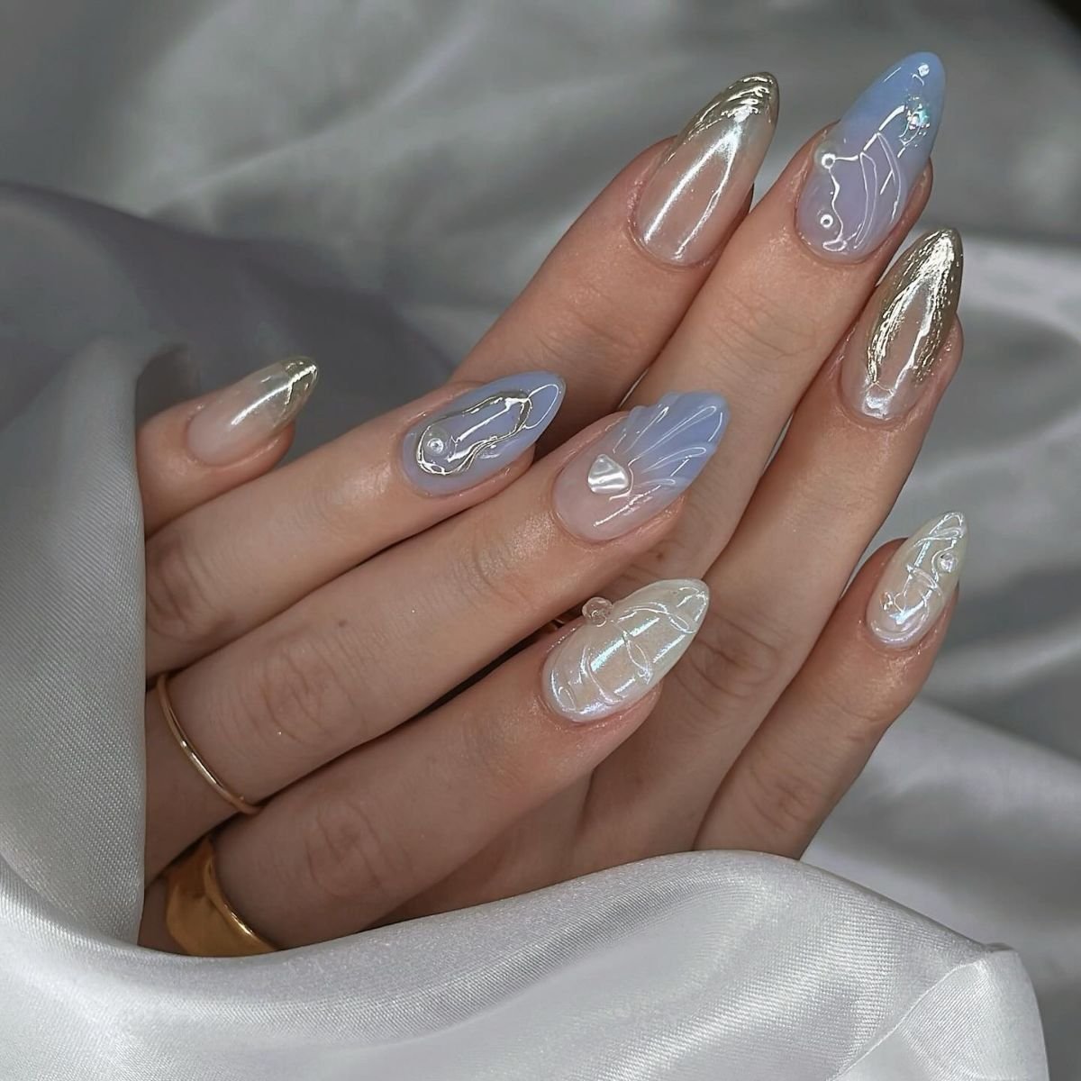 Beach-Inspired Nail Design