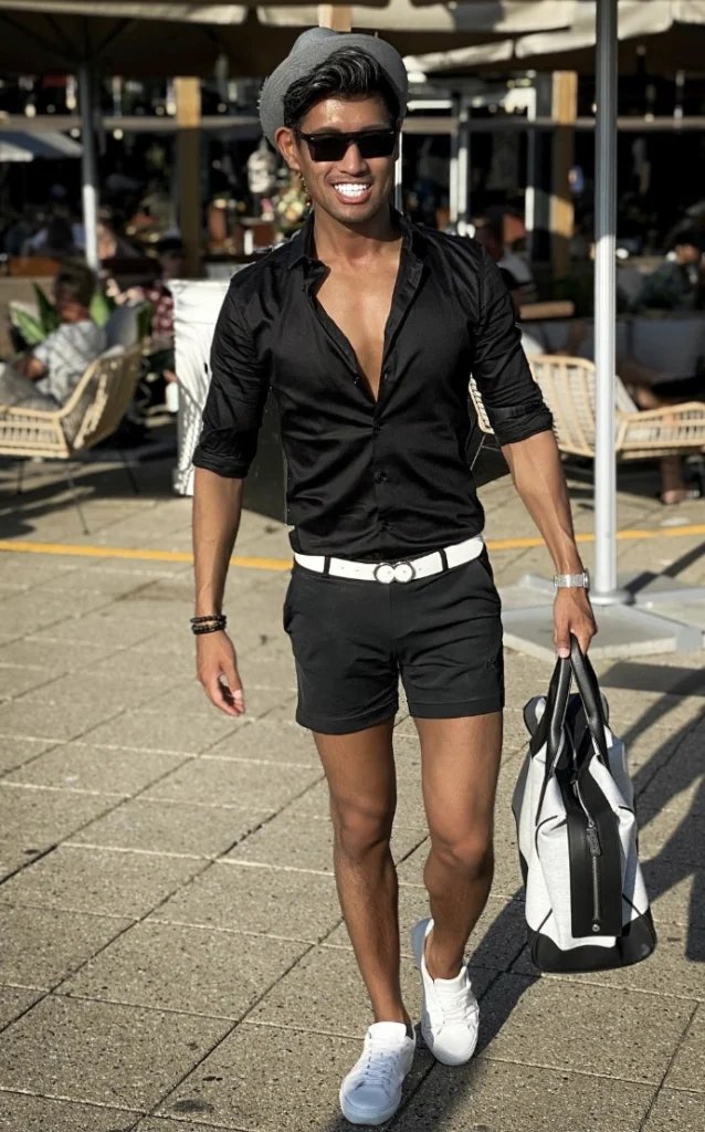 Black Shirt and Shorts Combo