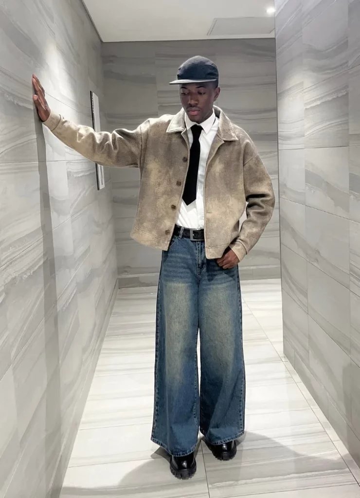 Blazer and Baggy Jeans Combo