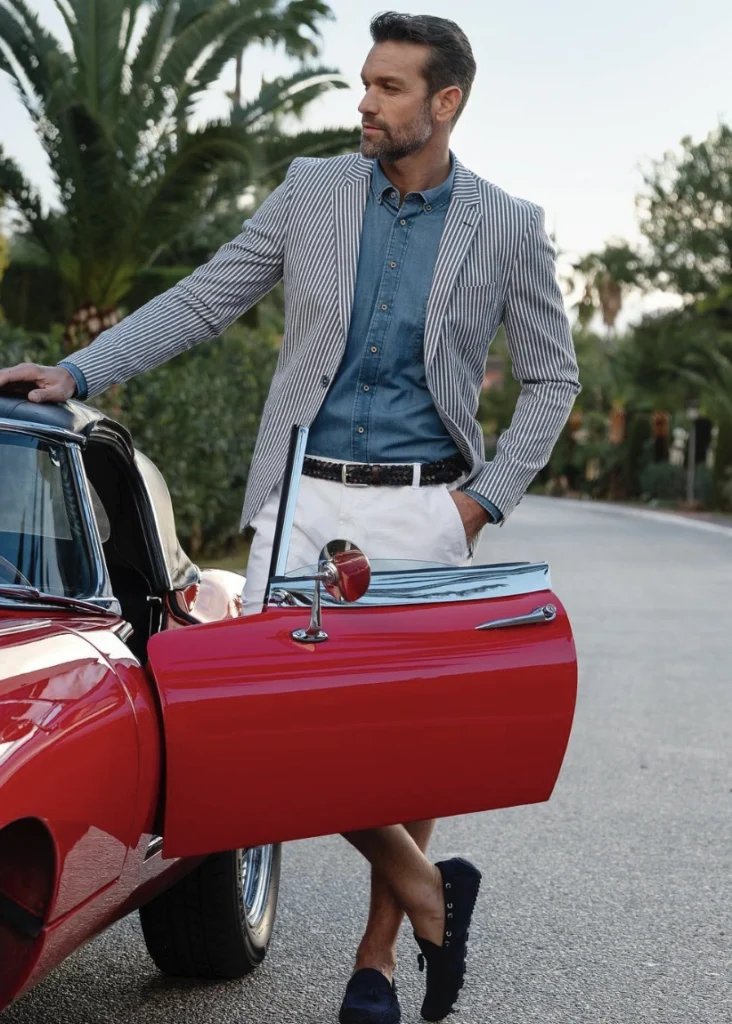Blazer with Denim and Shorts