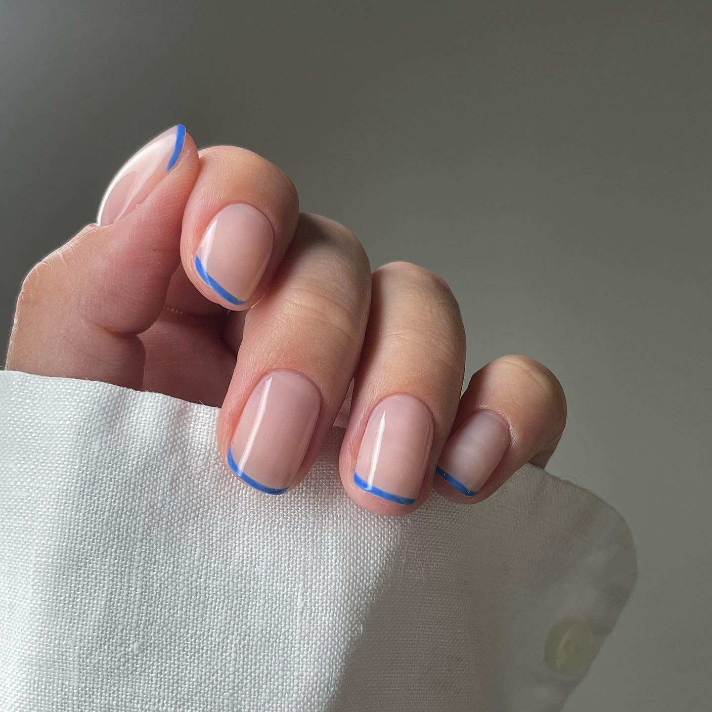 Blue Nail Tip Designs