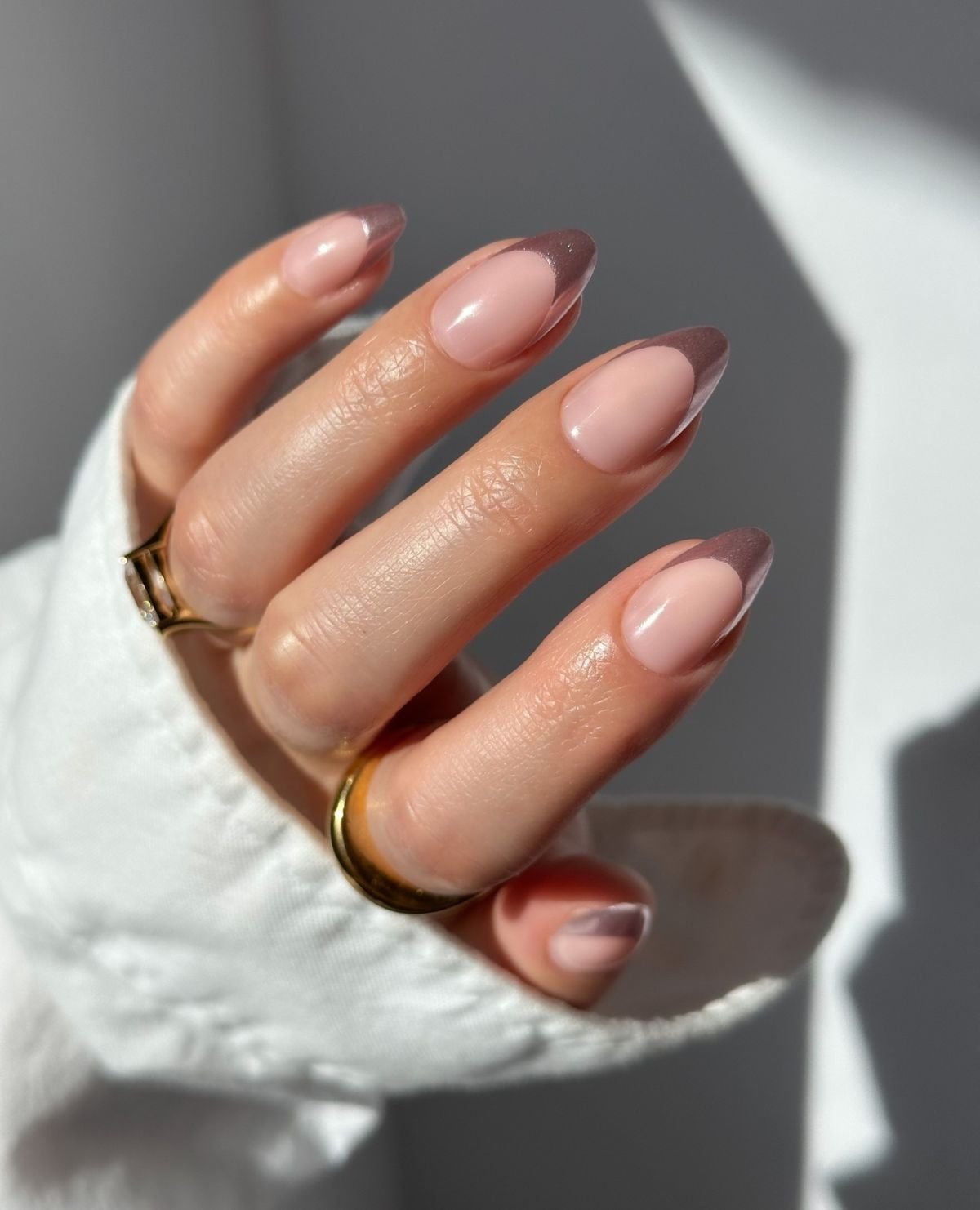 Brown Tip Manicure