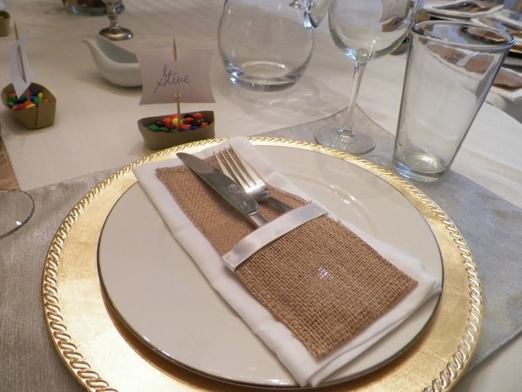 Burlap Utensil Holder Craft