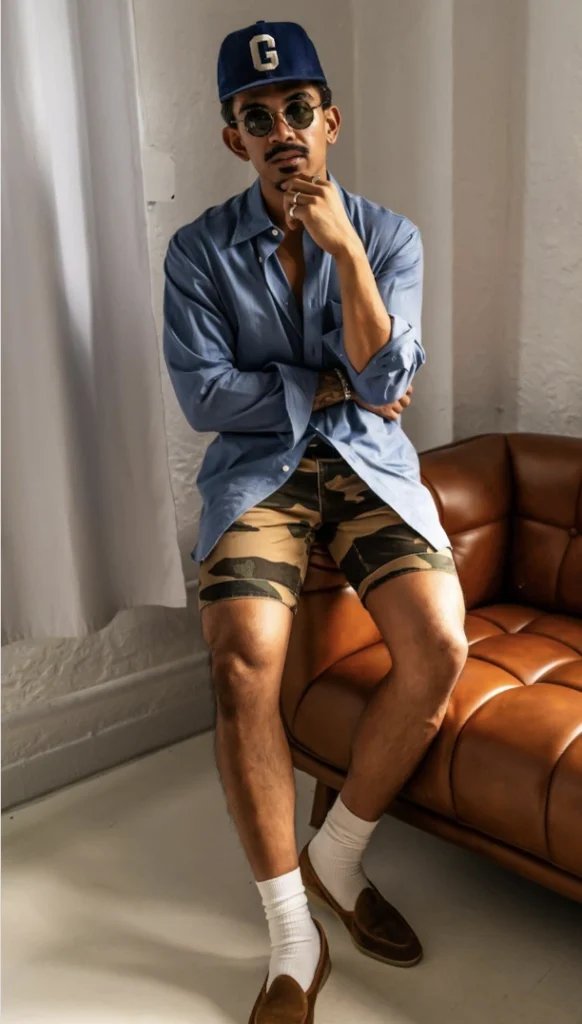Camo Shorts Outfit Set