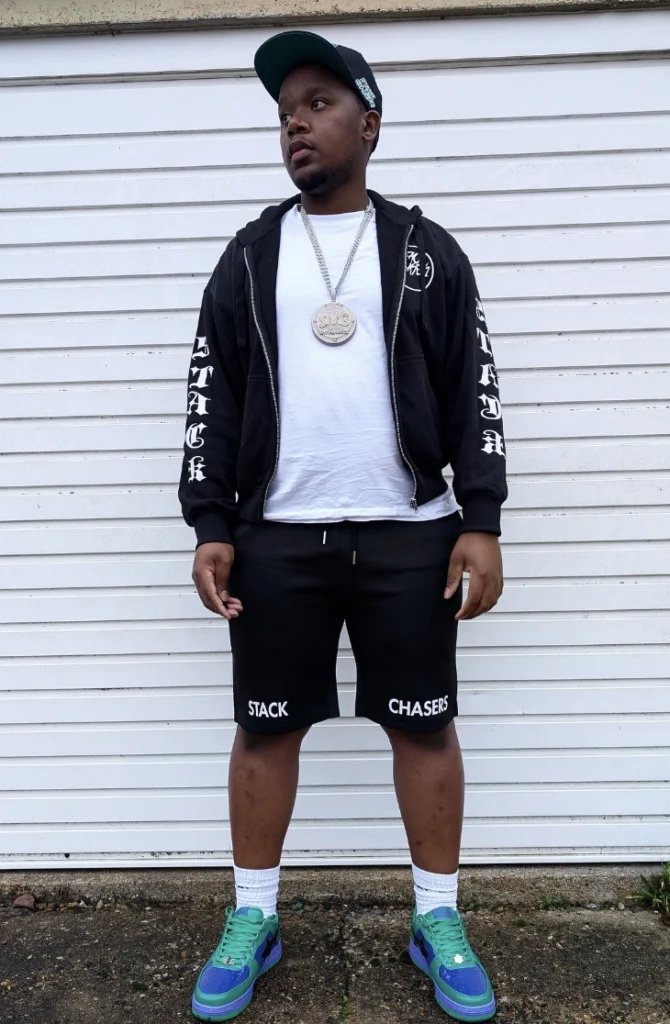 Casual Black Shorts Ensemble