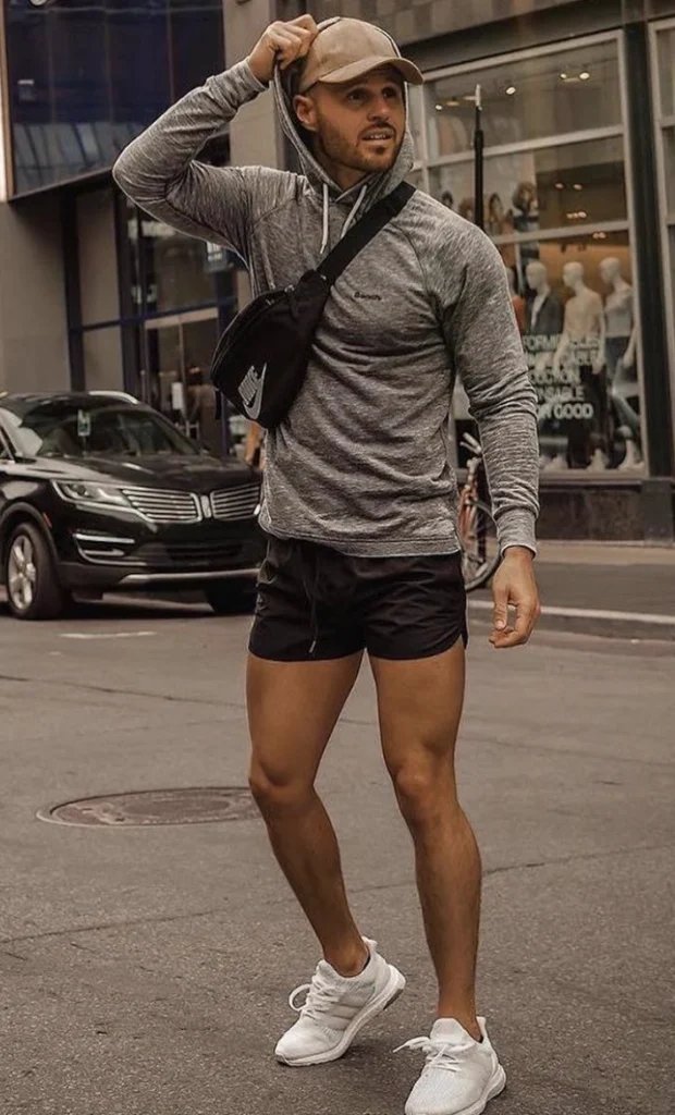 Casual Black Shorts Ensemble