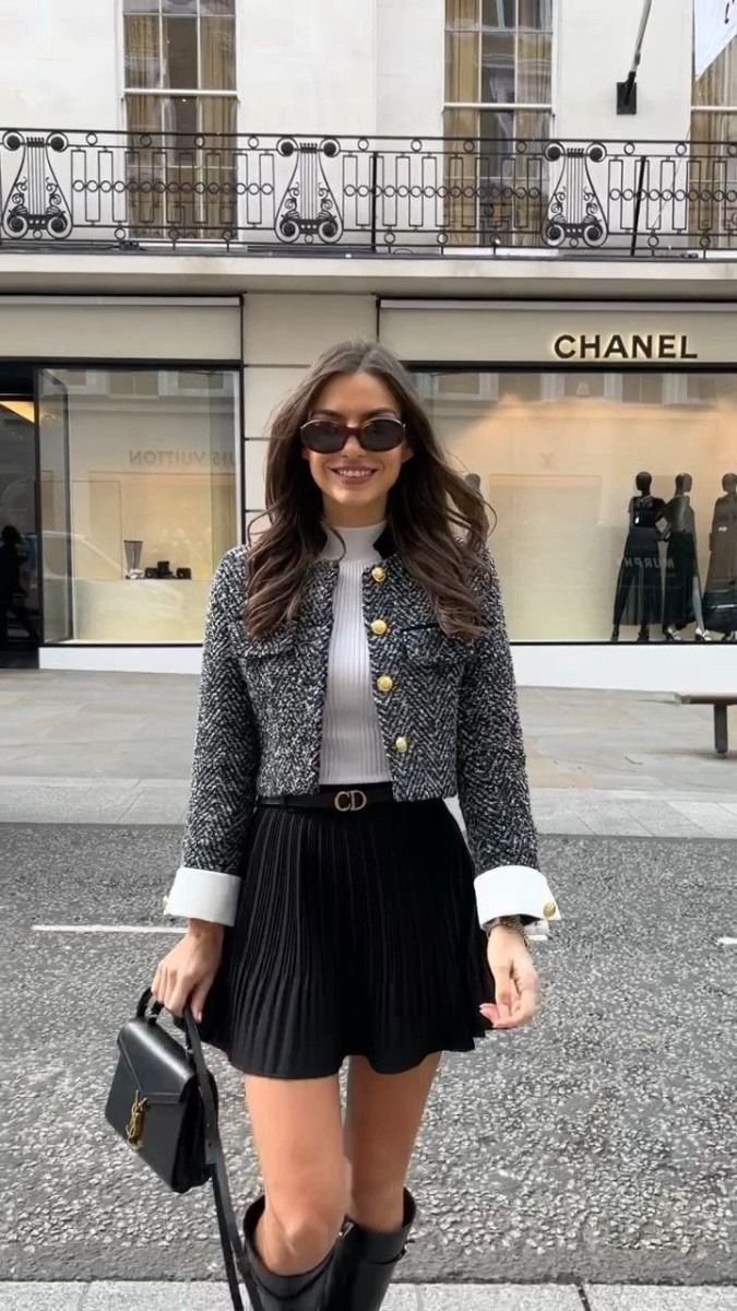 Chic Mini Skirt and Blazer