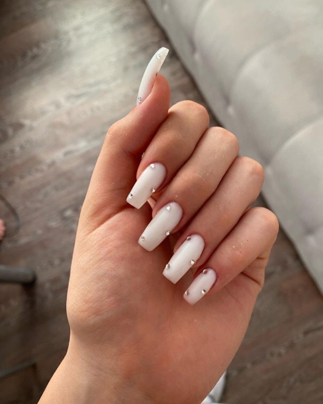Chic White Winter Nails