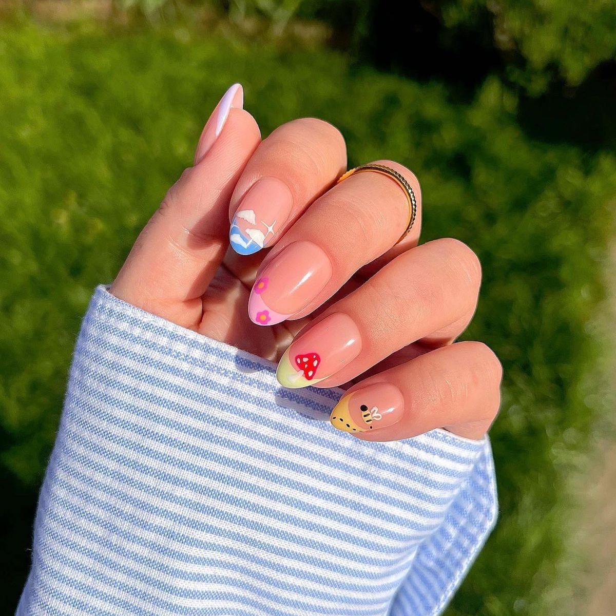 Colorful French Nail Designs