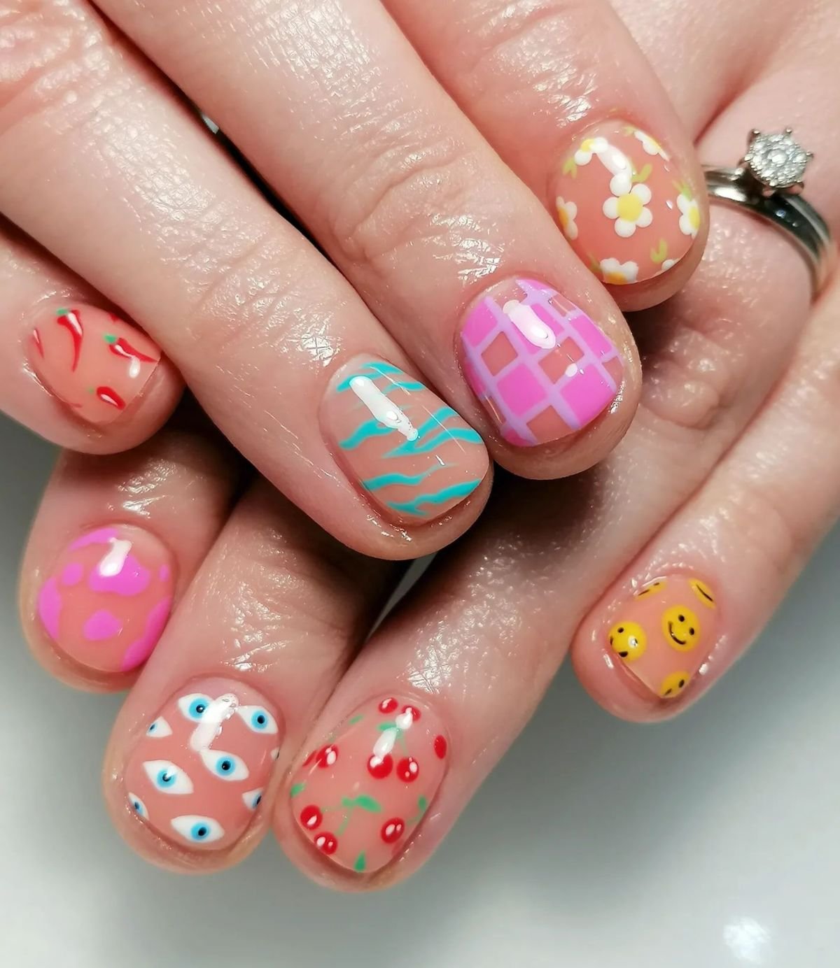 Cute Smiley Nail Art