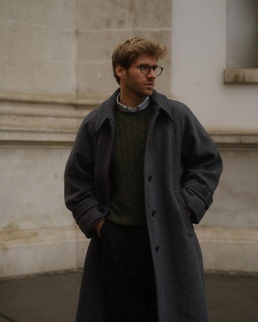 Elegant Dark Overcoat