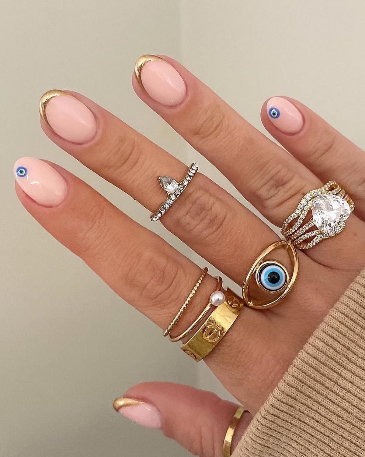 Evil Eye Nail Design