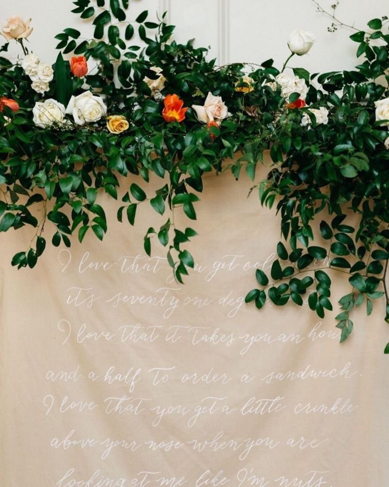 Fabric Love Poem Backdrop