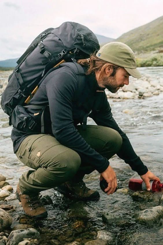 Fall Hiking Outfit with Cap
