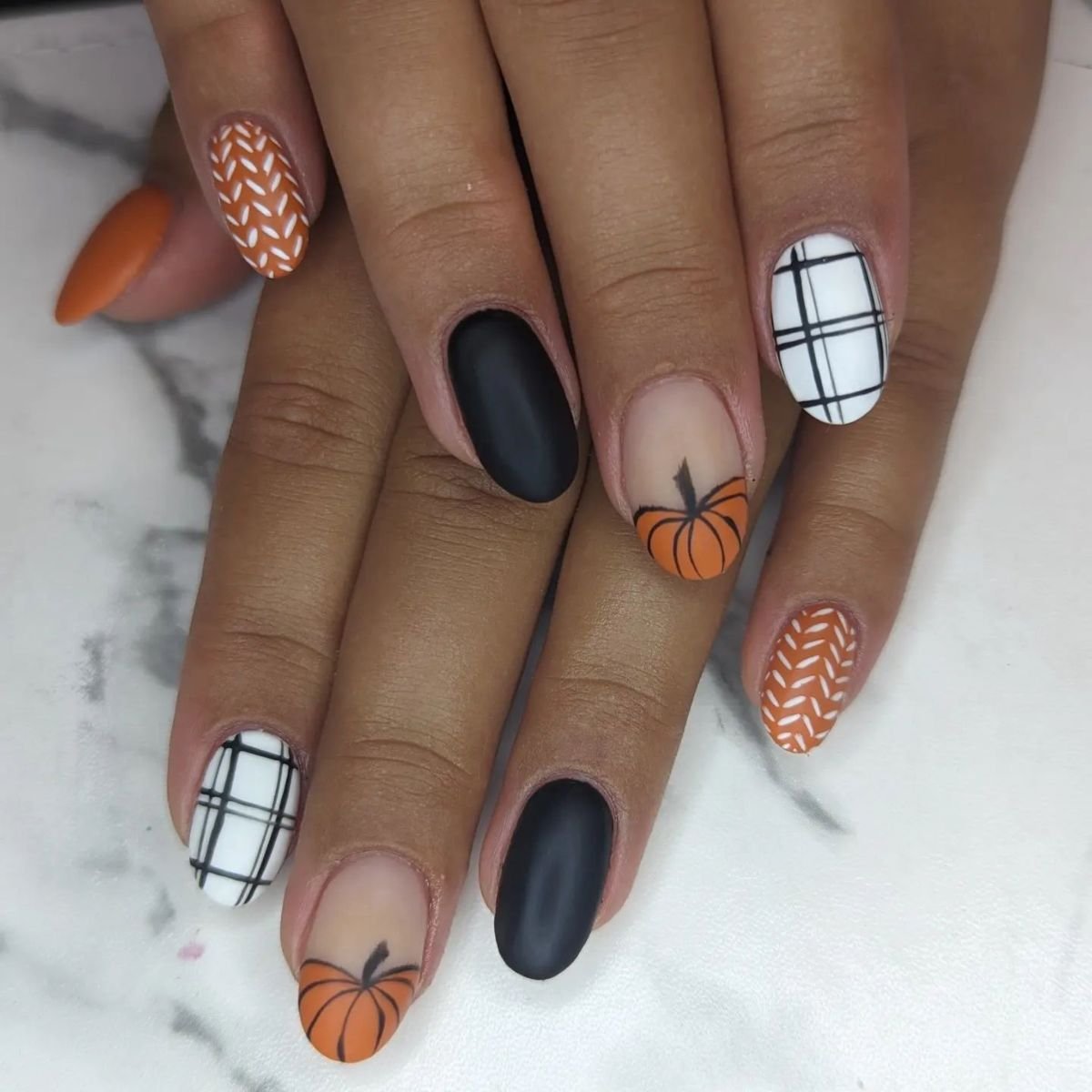 Fall Matte Nail Designs