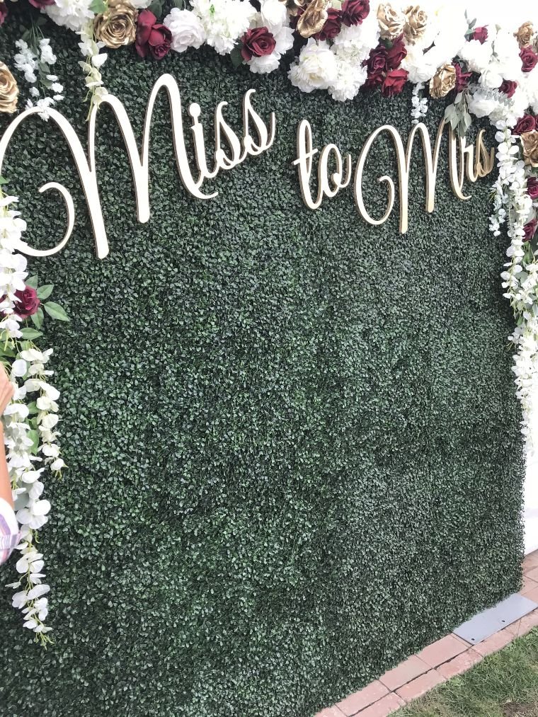 Faux Greenery Backdrop Options