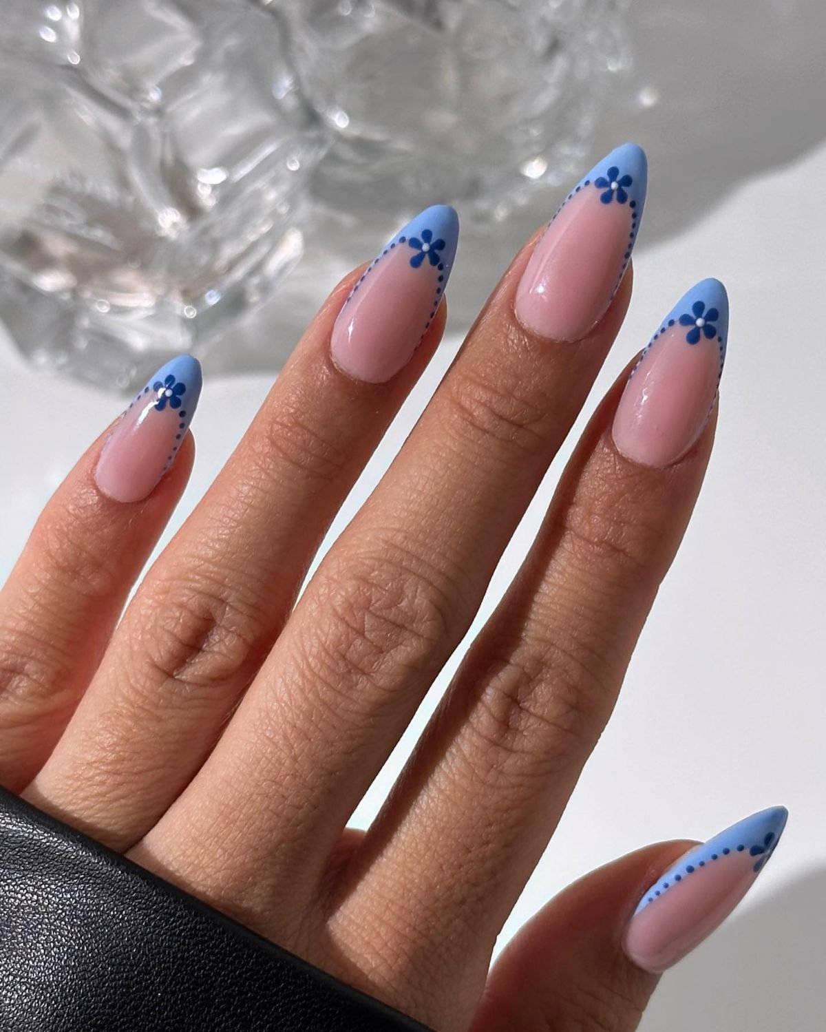 Floral French Tip Design