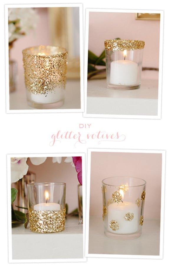 Glitter Wedding Votives