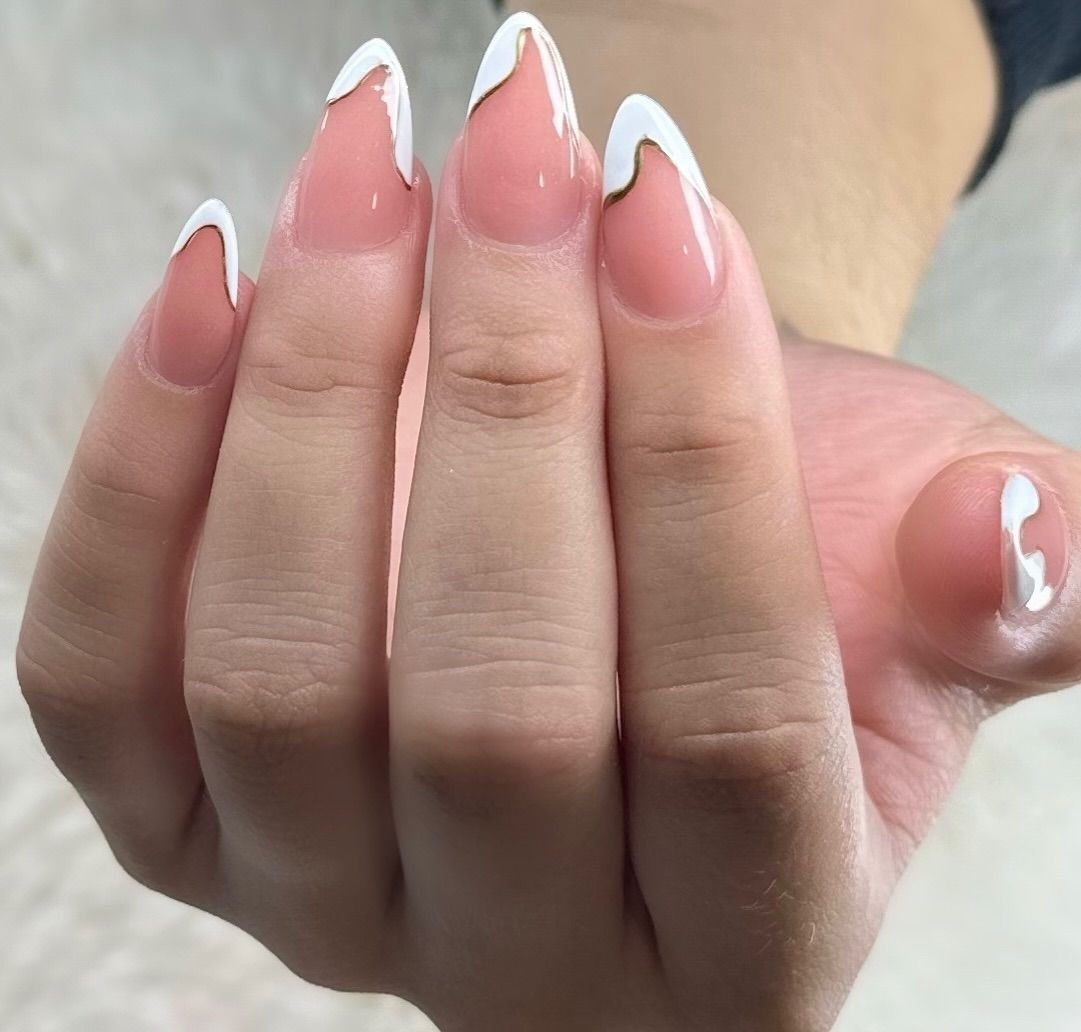 Gold French Tip Accents