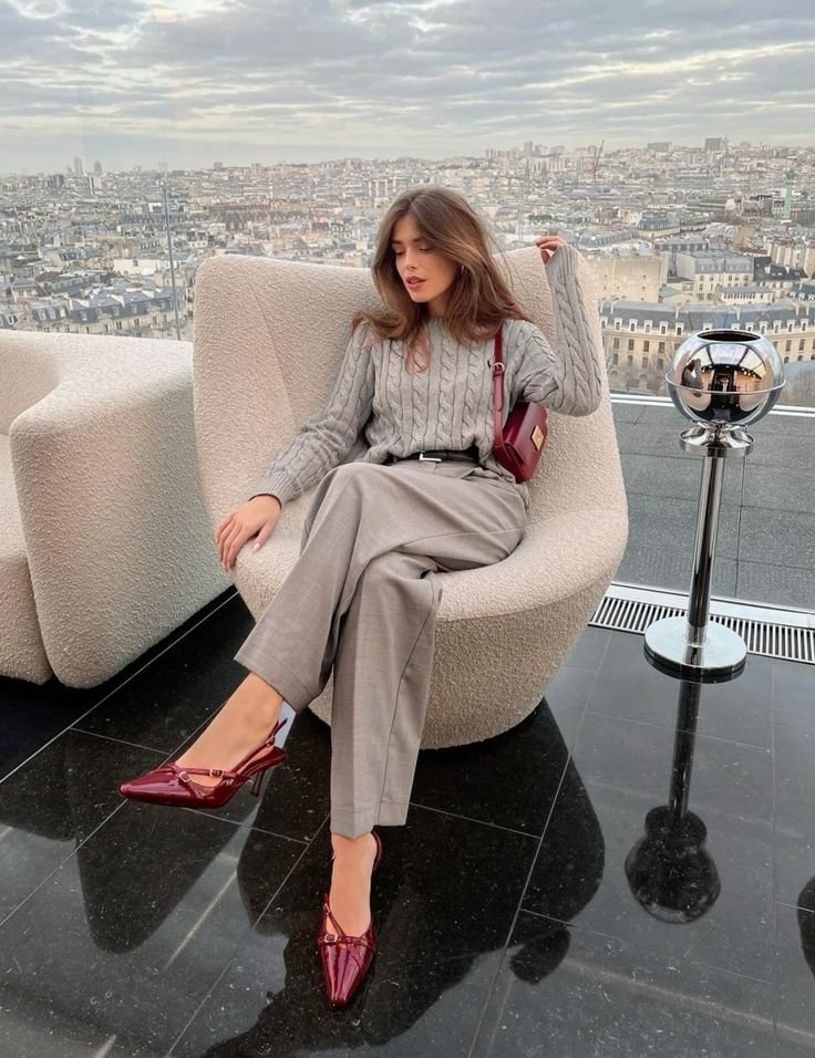 Grey Cricket Sweater Ensemble