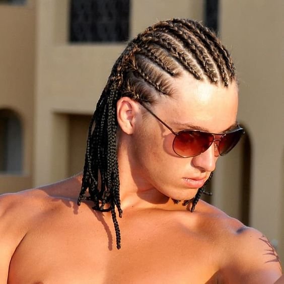 Half-Up Cornrow Style