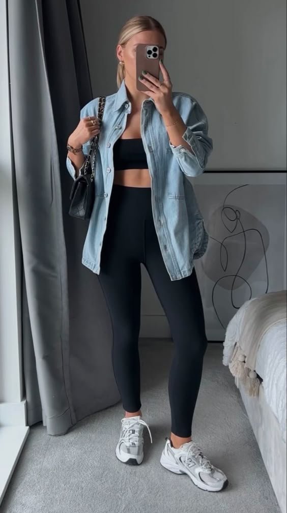 Light Denim Meets Athleisure