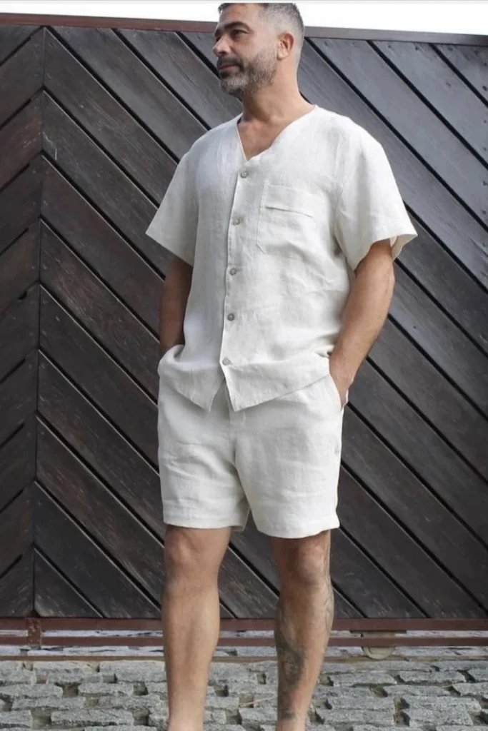 Linen Shirt and Shorts Combo