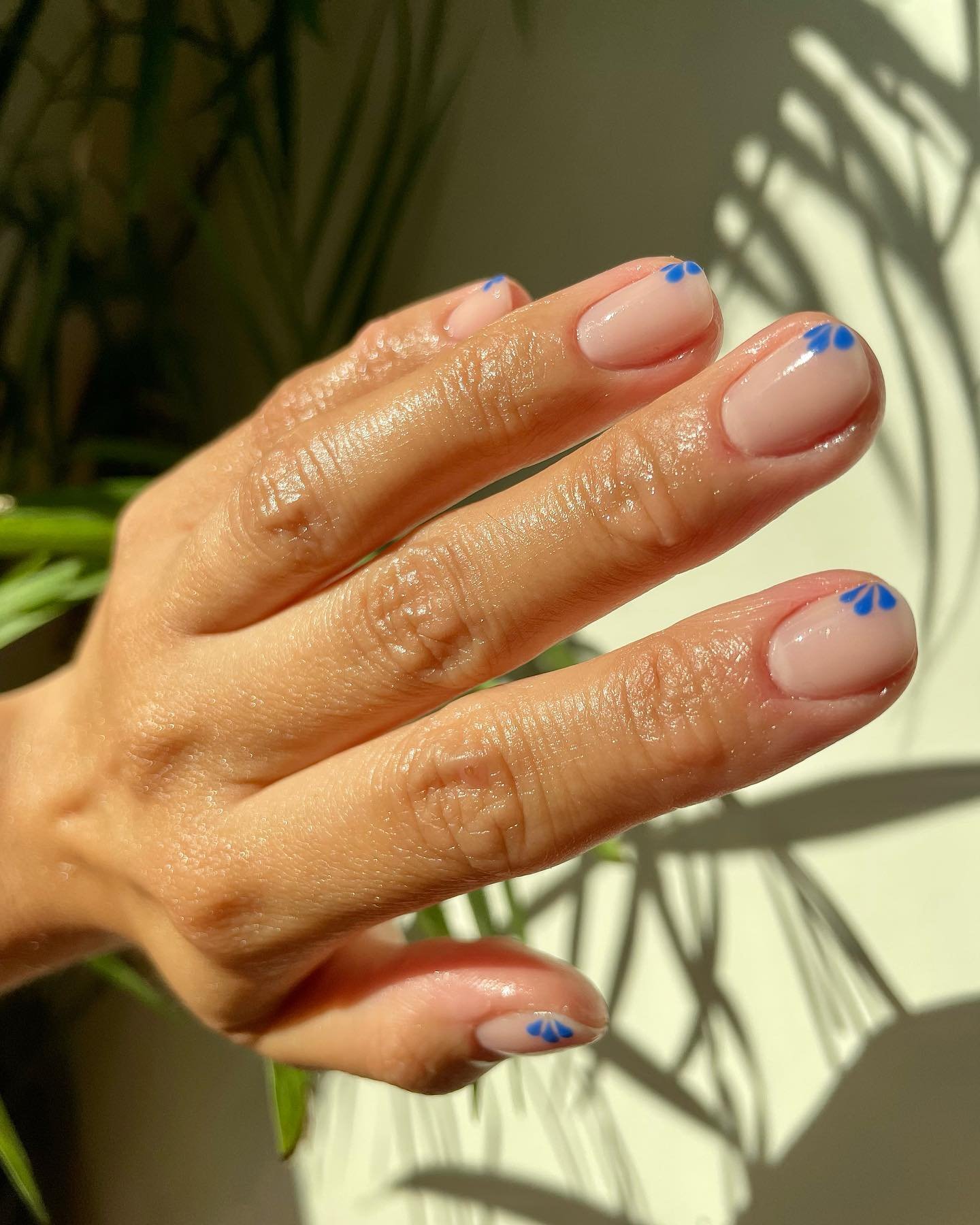 Minimalist Blue Manicure