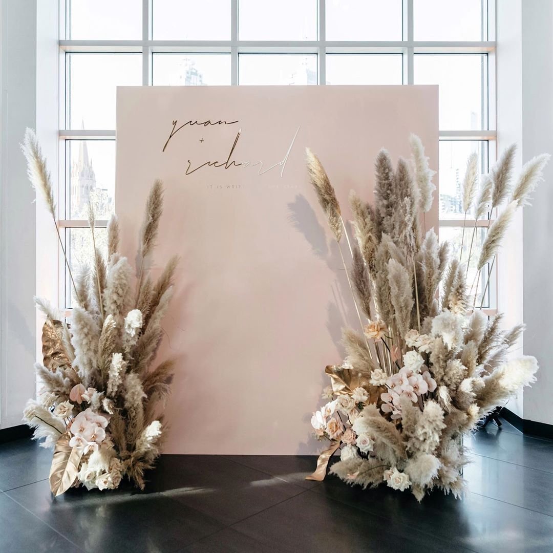 Monogram Reception Backdrop