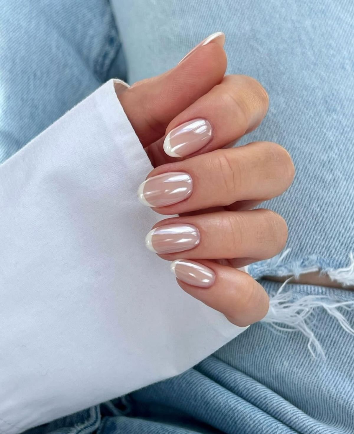 Nude French Manicure Style