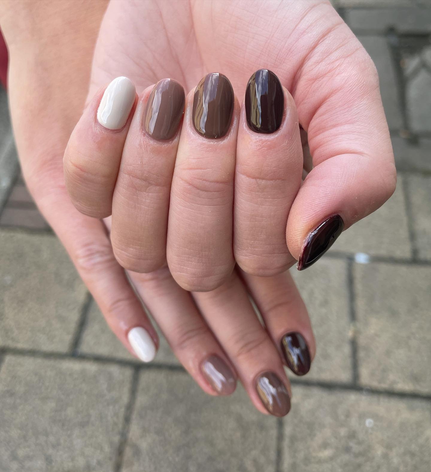 Ombre Brown Nail Design