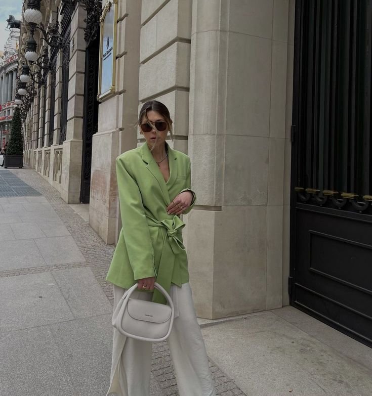 Oversized Green Business Jacket