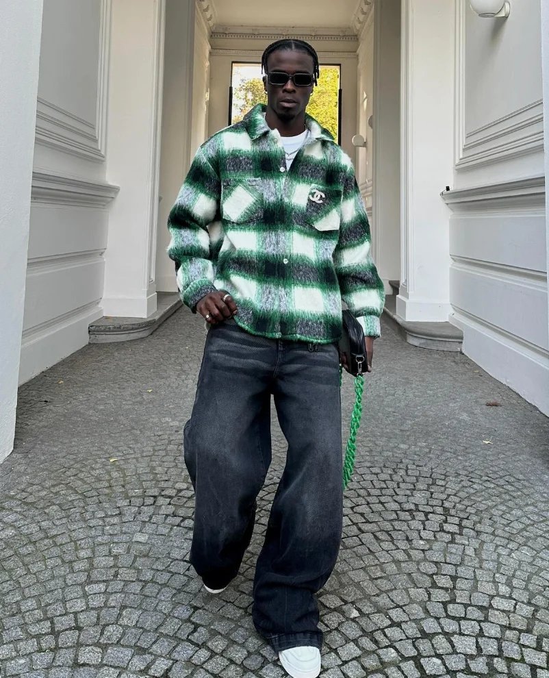Plaid Flannel with Baggy Jeans