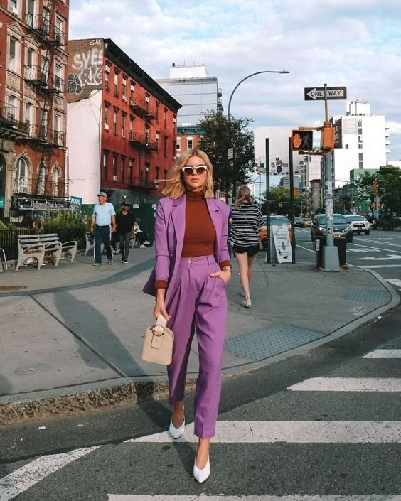 Purple Power Suit with Flair