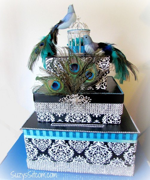 Repurposed Tiered Card Box